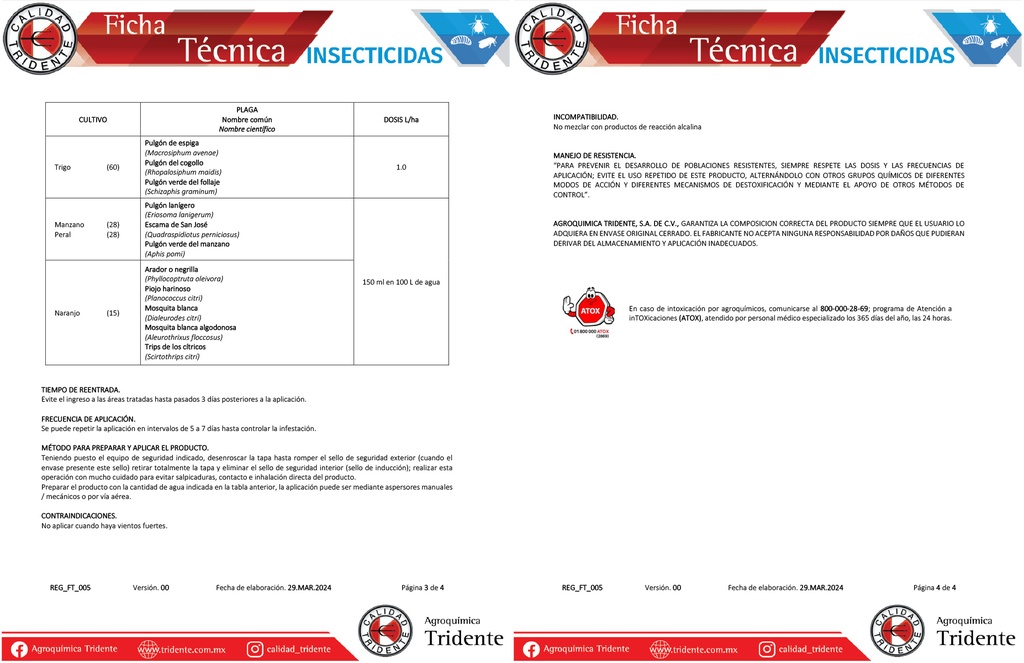 DIMETRI 400 (DIMETOATO) - 950 ML