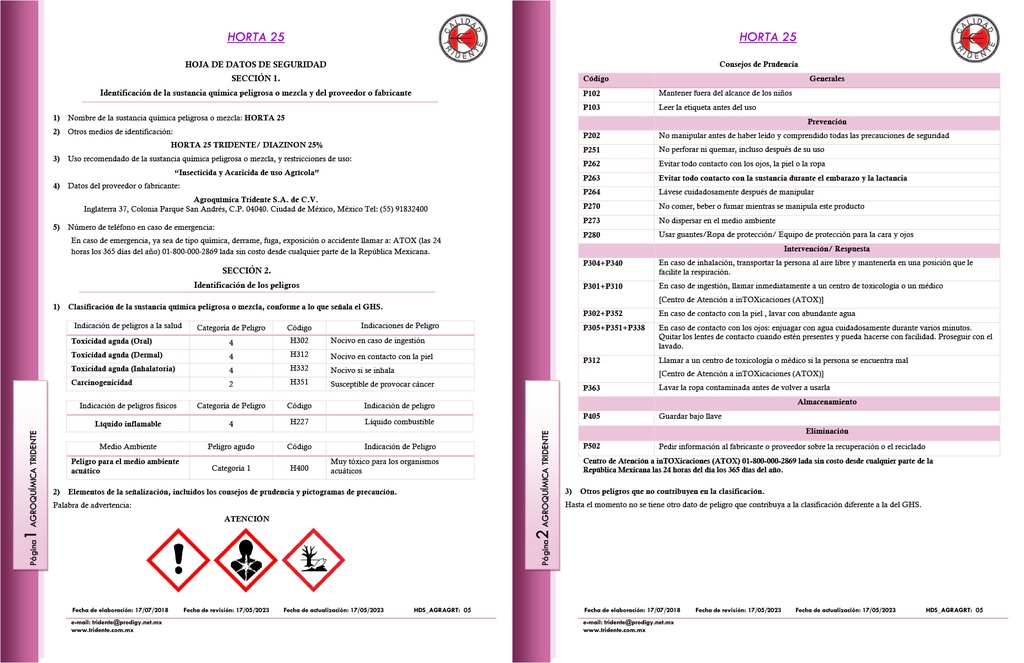 HORTA 25 (DIAZINON) - 250ML