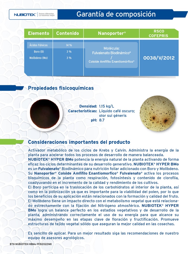 HYPER NUBIOTEK BMO - BOTELLA 1 L