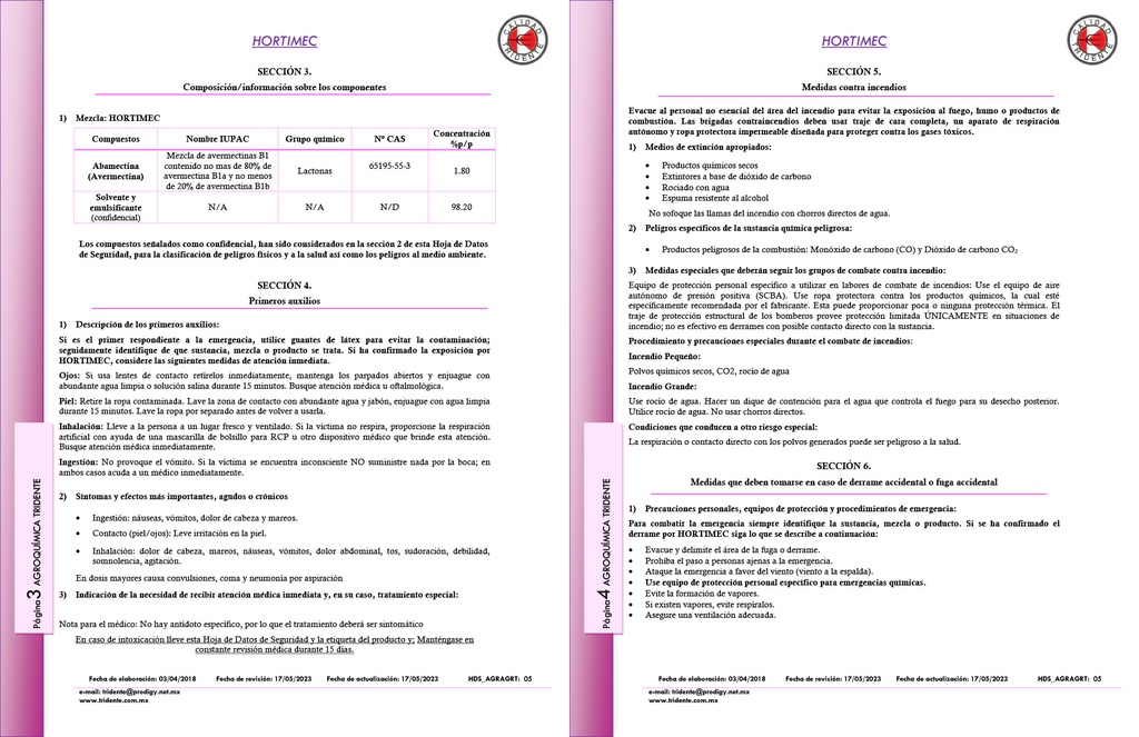 HORTIMEC 1.8 CE (ABAMECTINA) - 240 ML