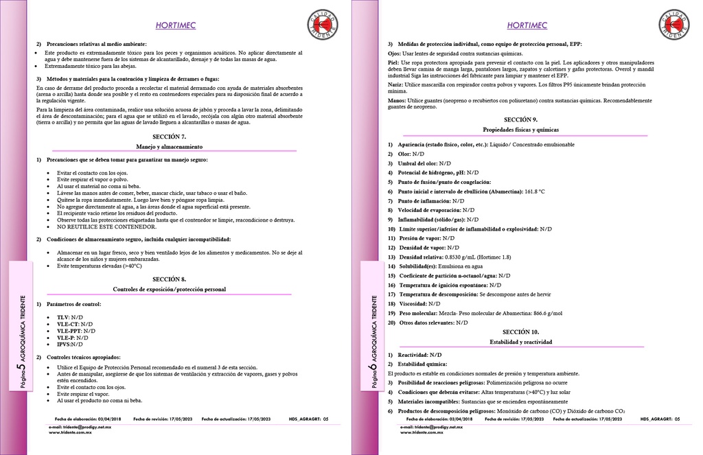 HORTIMEC 1.8 CE (ABAMECTINA) - 240 ML