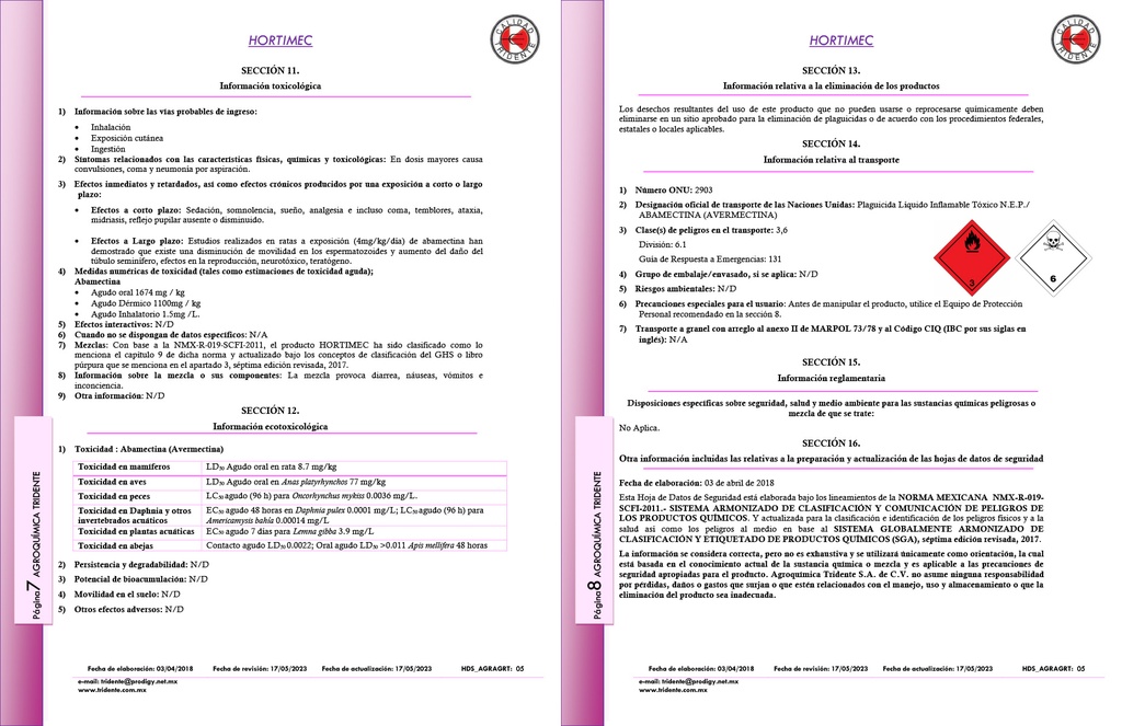 HORTIMEC 1.8 CE (ABAMECTINA) - 240 ML