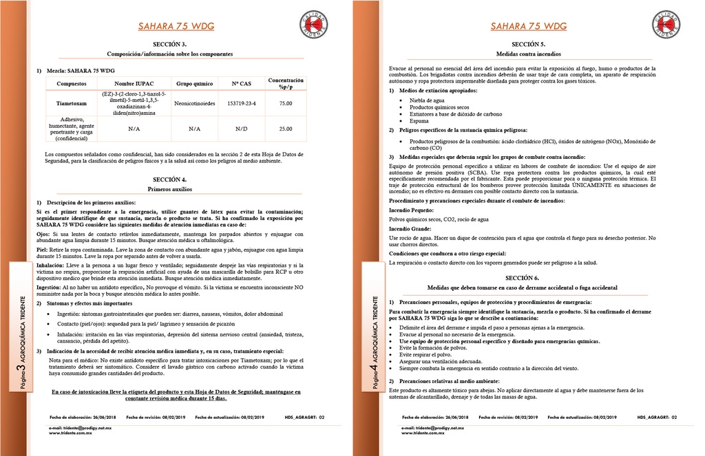 SAHARA 75WDG (TIAMETOXAN) - 200GR