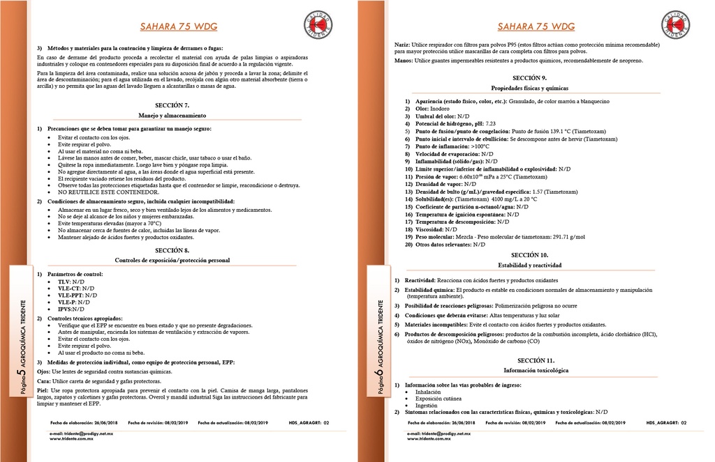 SAHARA 75WDG (TIAMETOXAN) - 200GR