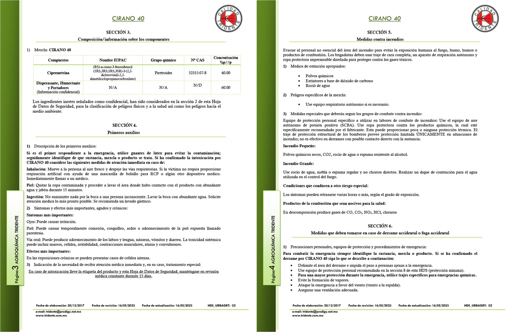 CIRANO 40PH (CIPERMETRINA) - 250ML