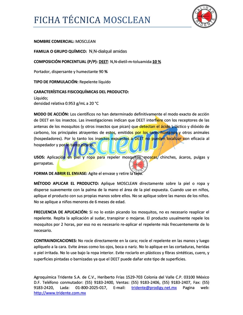 MOSCLEAN - 60ML