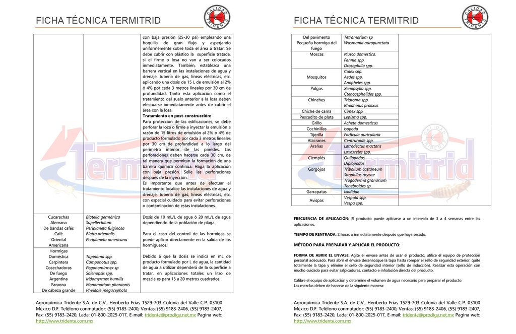 TERMITRID URBANO (FIPRONIL) - 250ML