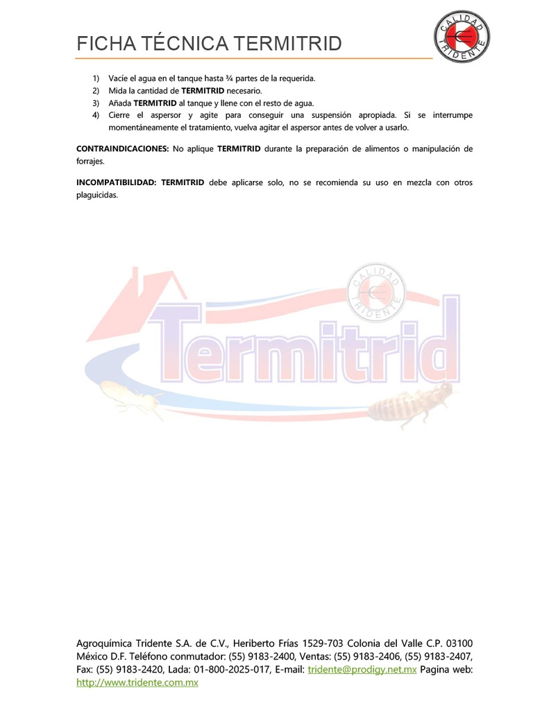TERMITRID URBANO (FIPRONIL) - 250ML