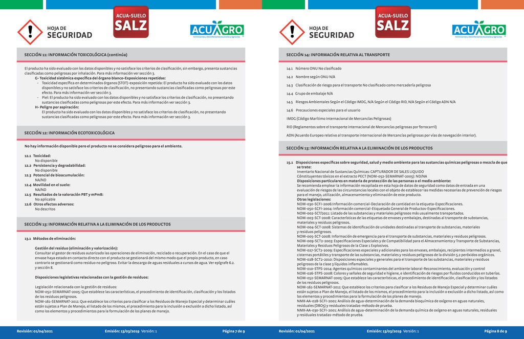 ACUASUELO SALZ - 20 L