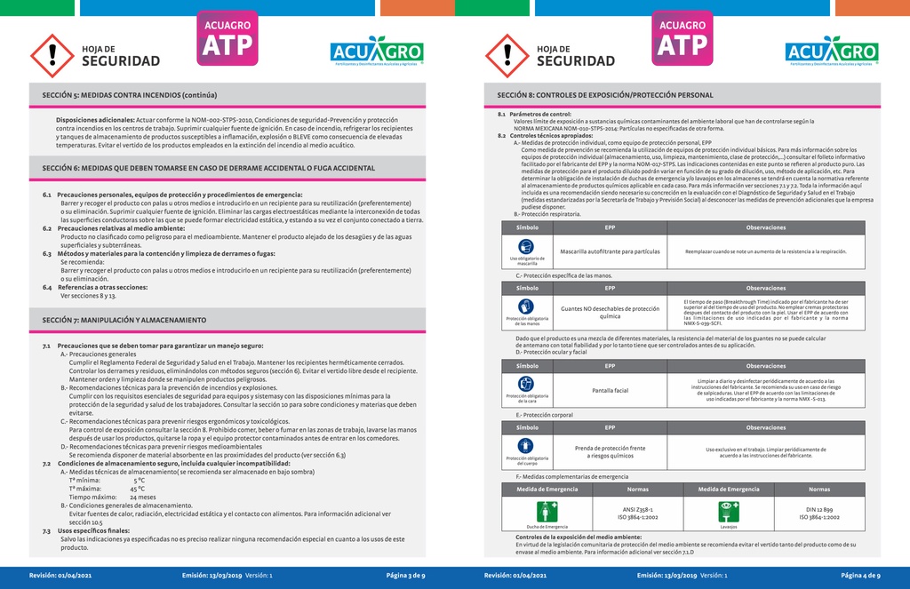 ACUAGRO ATP - 20 L
