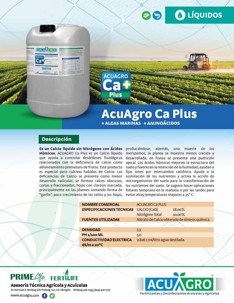 ACUAGRO CA + PLUS - 20 L
