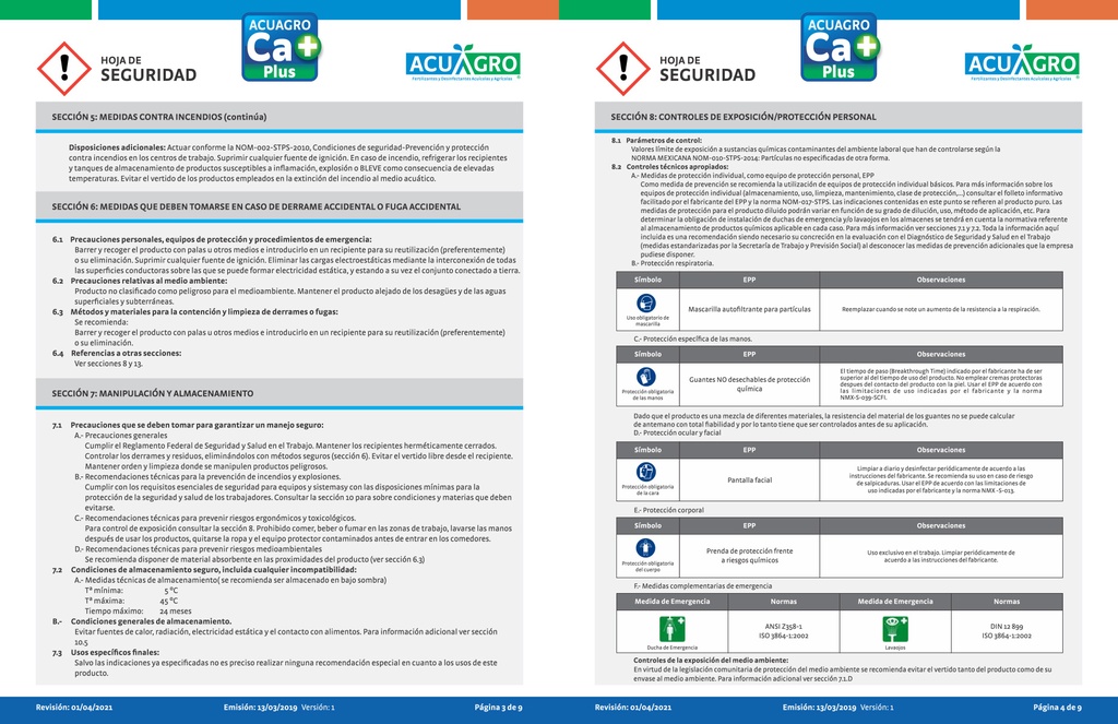 ACUAGRO CA + PLUS - 20 L