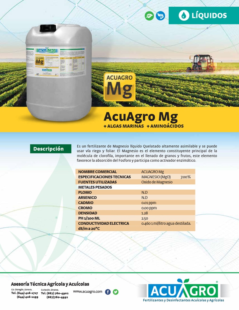 ACUAGRO MG -20 L
