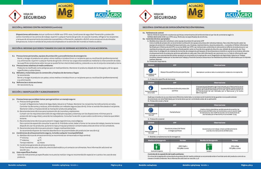 ACUAGRO MG -20 L