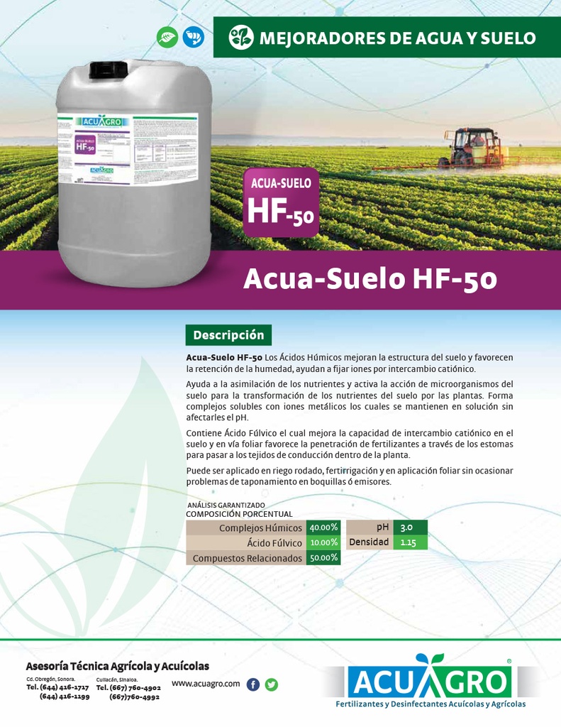 ACUASUELO HF 50 - 20L
