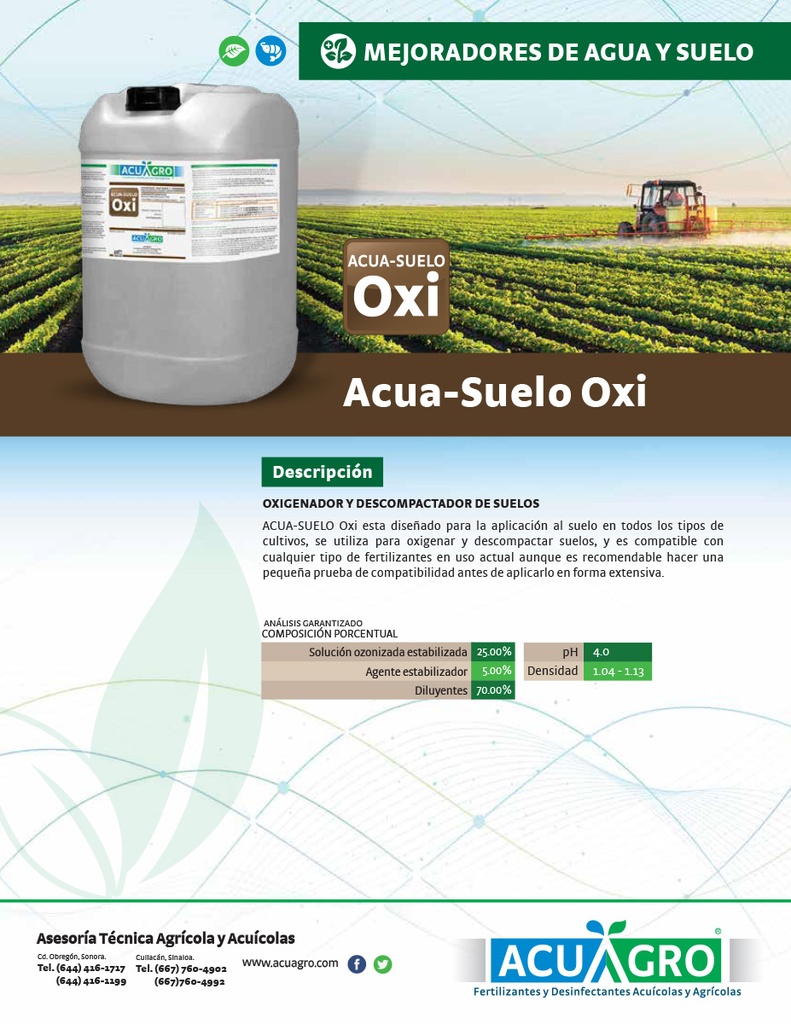 ACUASUELO OXI -20L