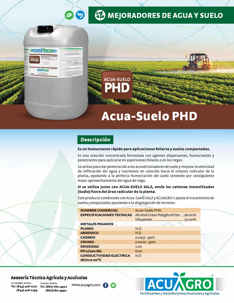 ACUASUELO PHD - 20 L