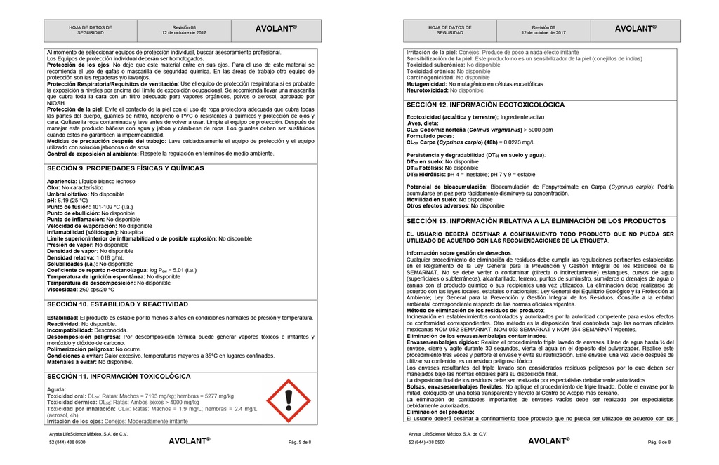 AVOLANT (FENPIROXIMATO) - BOTELLA 1 L
