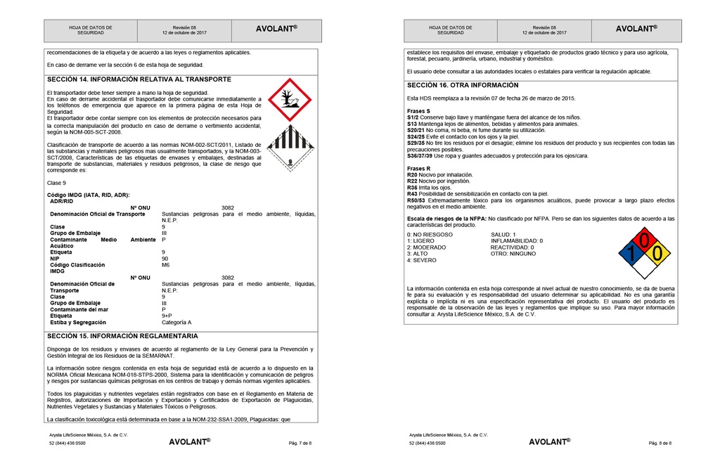 AVOLANT (FENPIROXIMATO) - BOTELLA 1 L