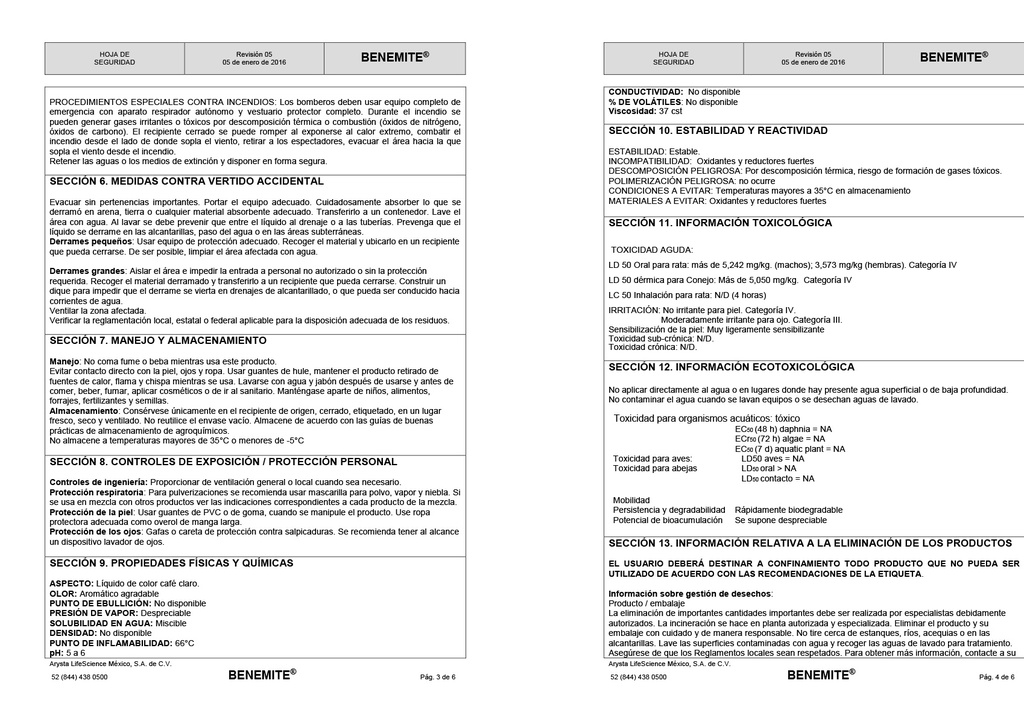 BENEMITE - BOTELLA 1L