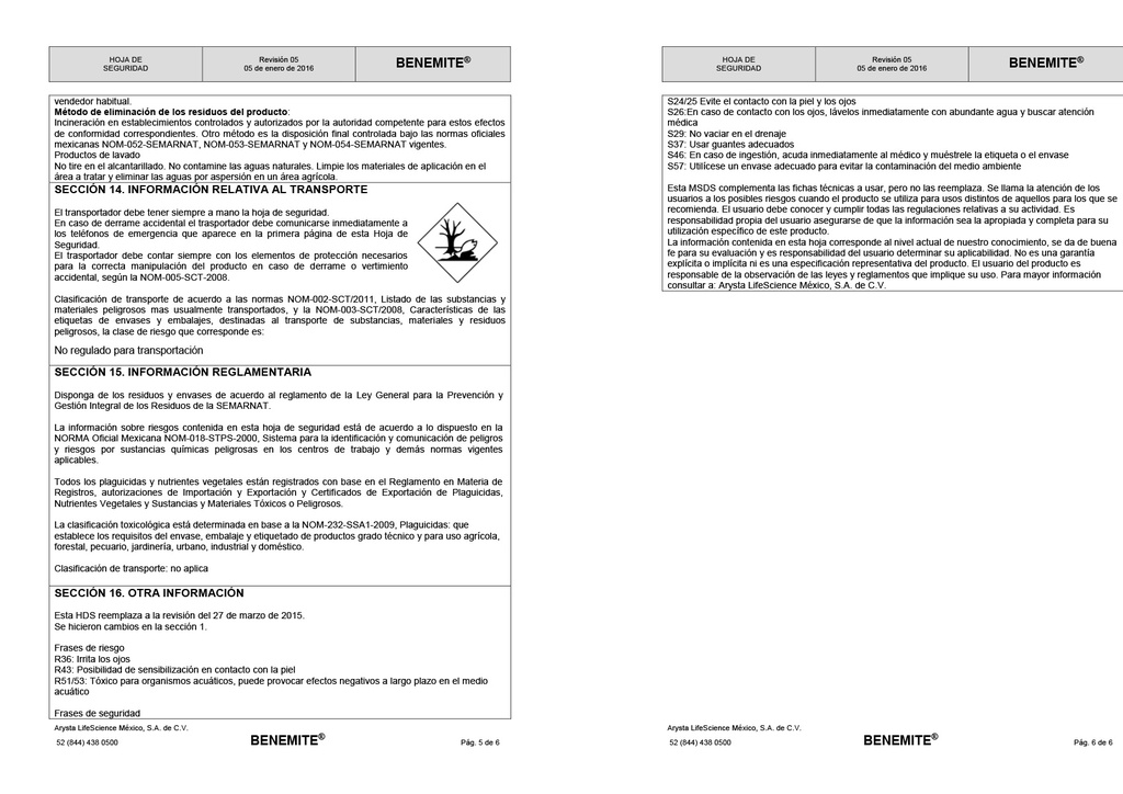 BENEMITE - BOTELLA 1L