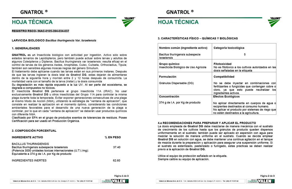 GNATROL DG - FRASCO 500 GR