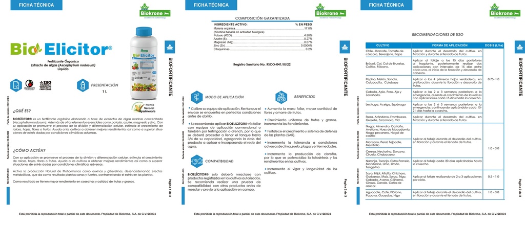 BIOELICITOR - BOTELLA 1L