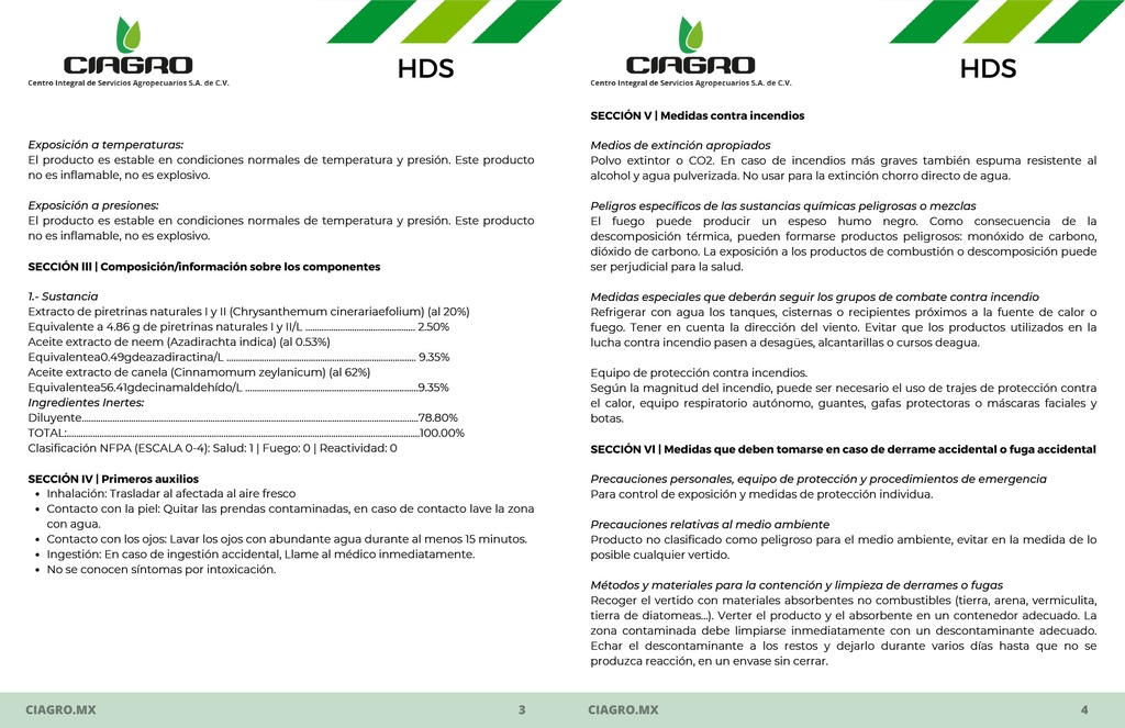 PICUS LFZ (EXTRACTO PIRETRINAS, NEEM Y CANELA) - 1L