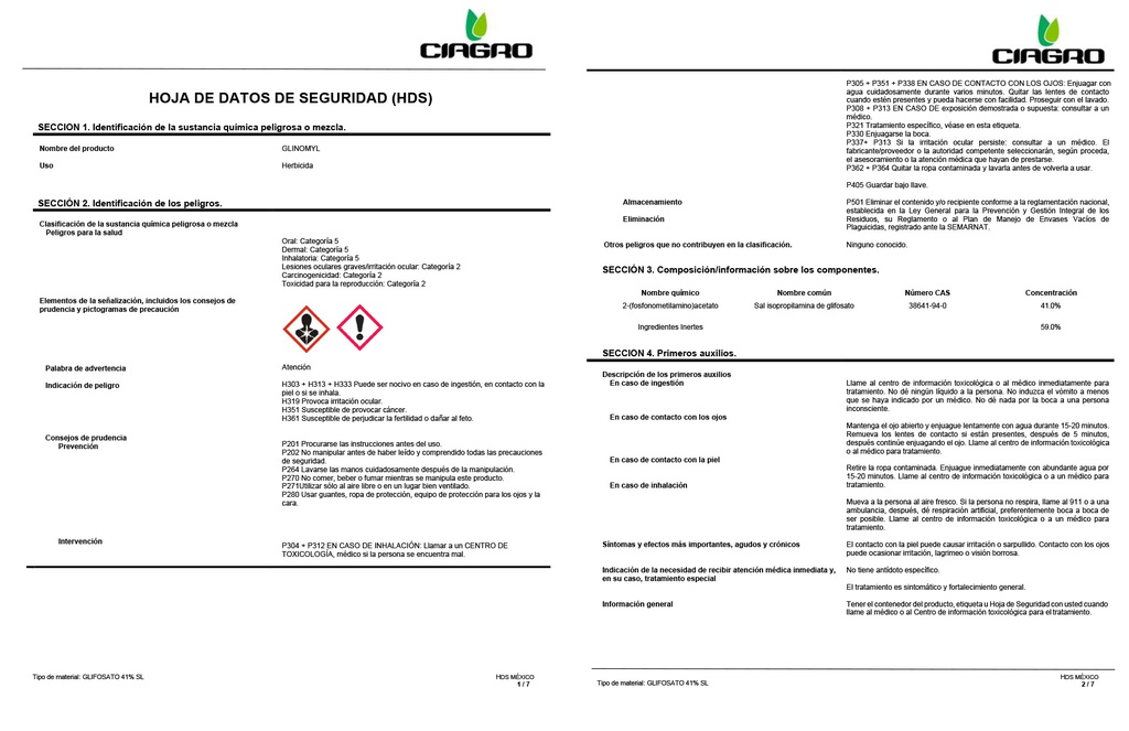 GLINOMYL (GLIFOSATO) - 10L