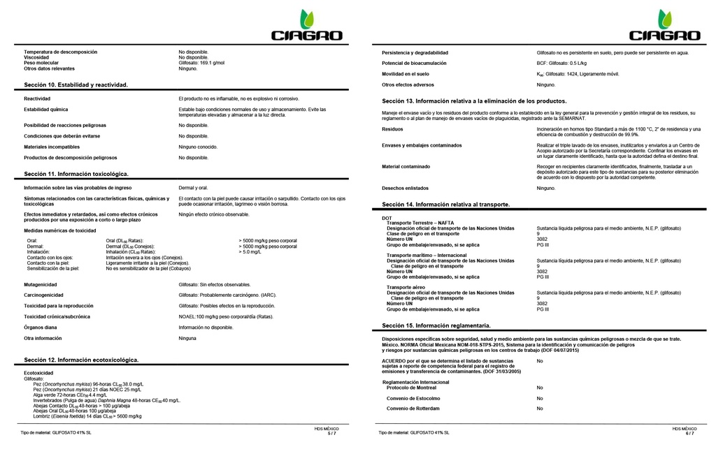 GLINOMYL (GLIFOSATO) - BOTELLA 1L