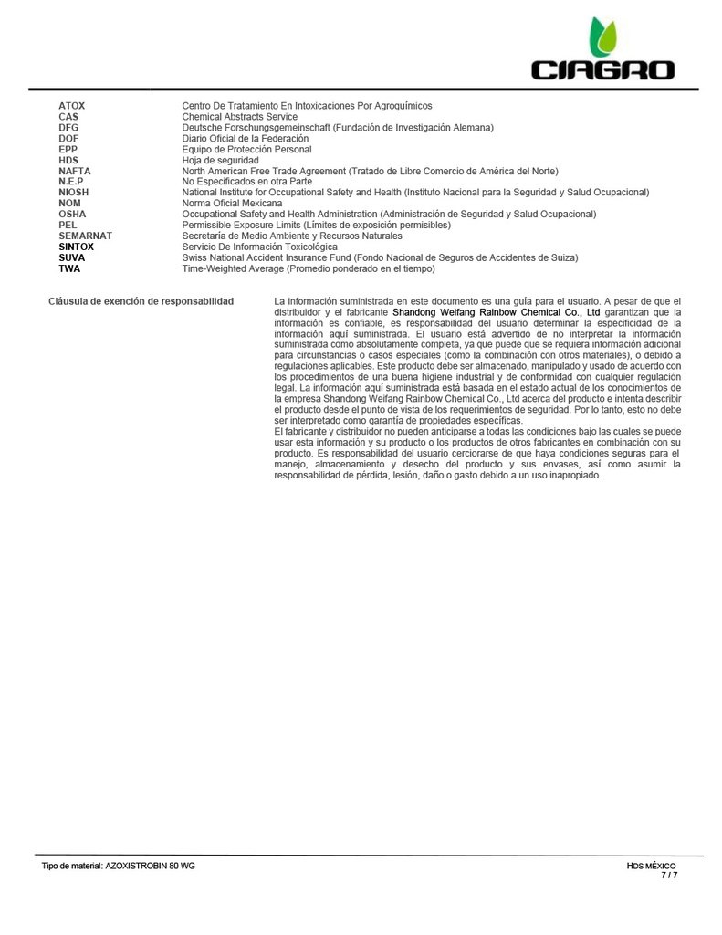 CIATROBIN (AZOXISTROBIN) - 300GR