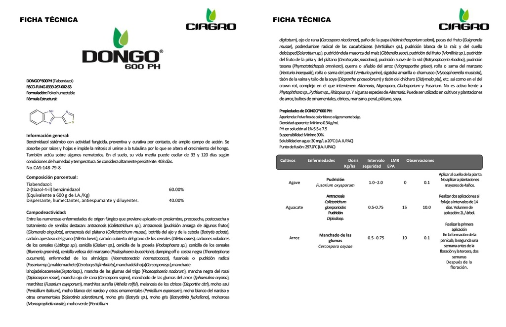 DONGO GCL (TIABENDAZOL) - 500GR