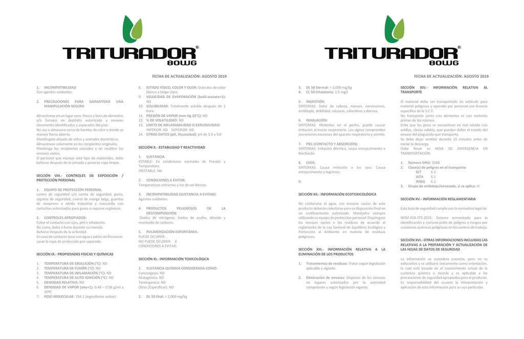 TRITURADOR 80 WG (FOSETIL ALUMINIO) - BOLSA 1 KG