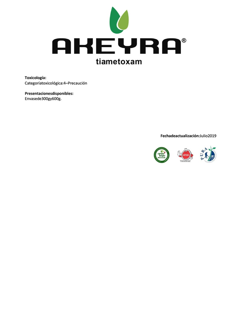 AKEYRA 250 (TIAMETOXAN) - 600GR