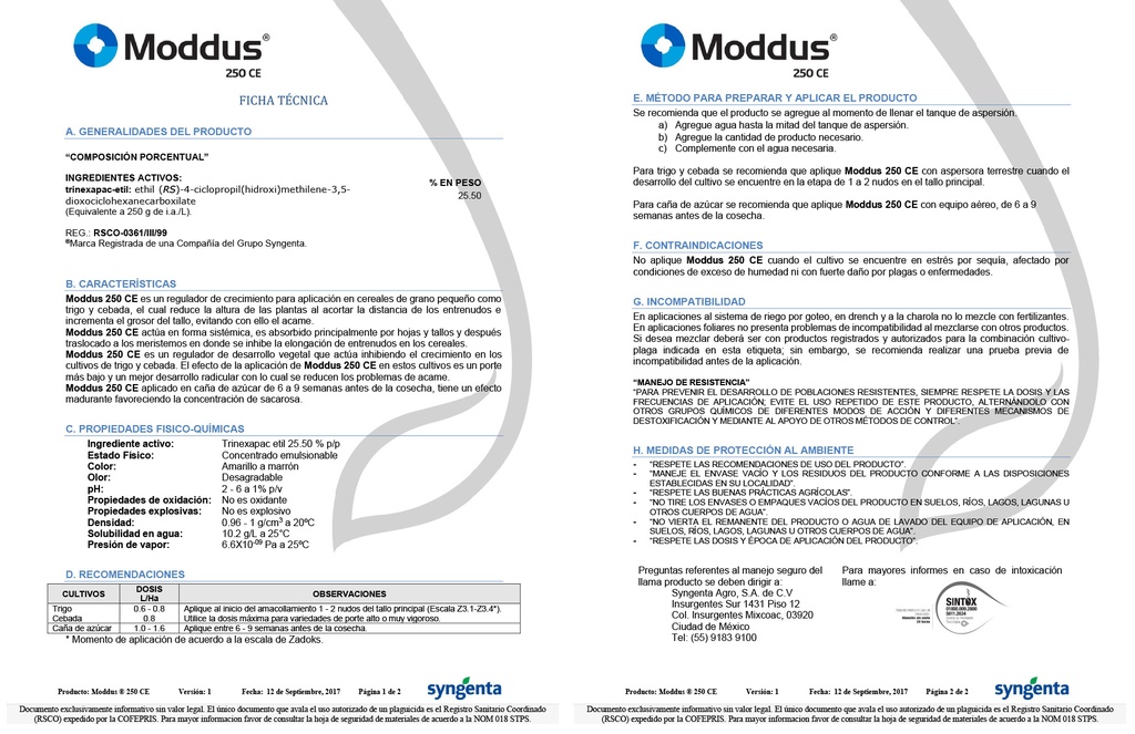 MODDUS 250 EC - BOTELLA 1L