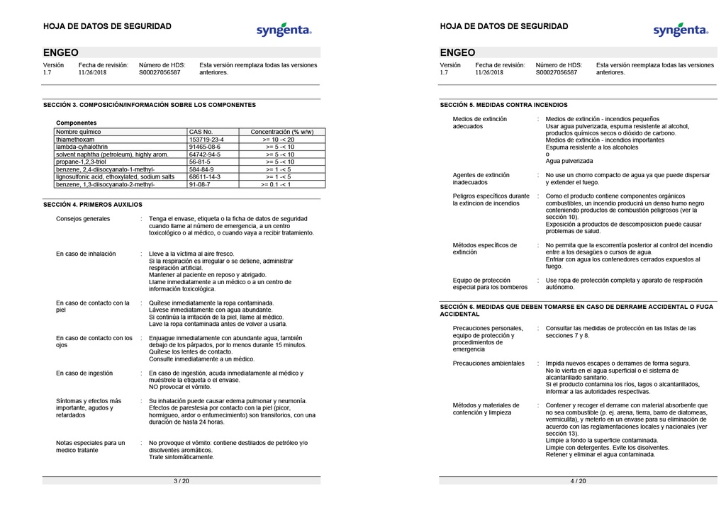 ENGEO 247SC (LAMBDACIALOTRIN+TIAMETOXAM) - BOTELLA 200ML