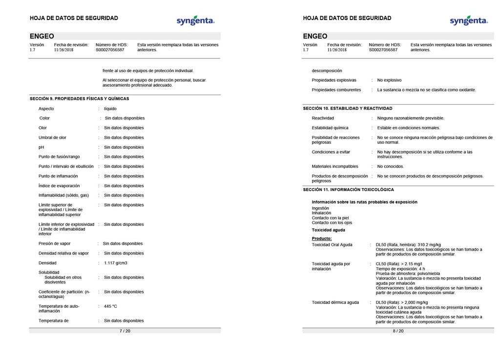 ENGEO 247SC (LAMBDACIALOTRIN+TIAMETOXAM) - BOTELLA 200ML