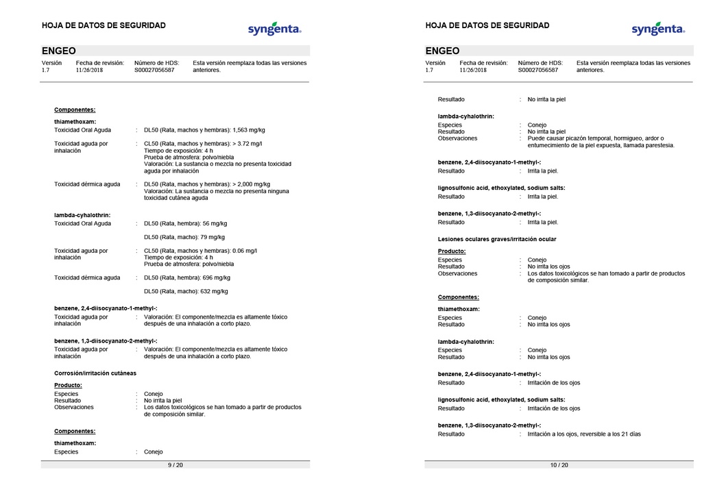 ENGEO 247SC (LAMBDACIALOTRIN+TIAMETOXAM) - BOTELLA 200ML