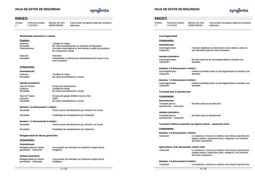 ENGEO 247SC (LAMBDACIALOTRIN+TIAMETOXAM) - BOTELLA 200ML