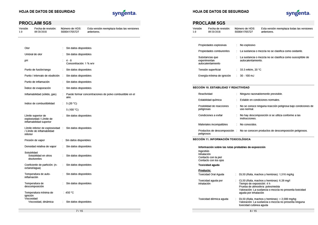 PROCLAIM 5 GS (EMAMECTINA) - FRASCO 600 G
