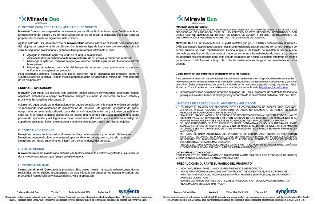 MIRAVIS DUO - BOTELLA 1L
