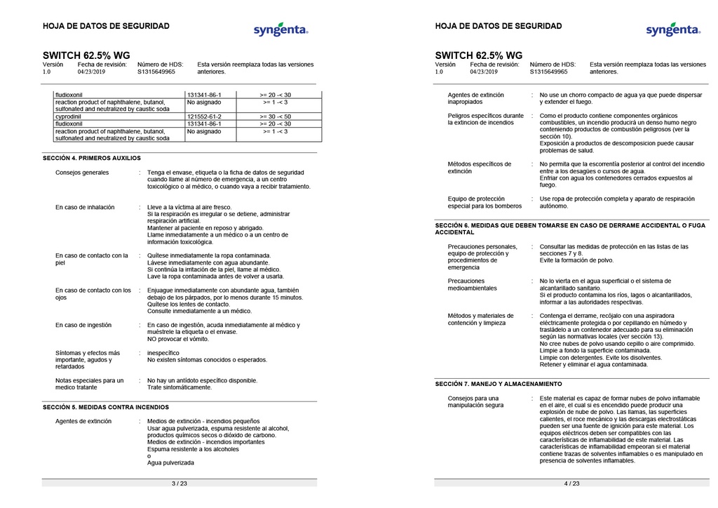 SWITCH (CYPRODINIL+FLUDIOXONIL) - FRASCO 1KG