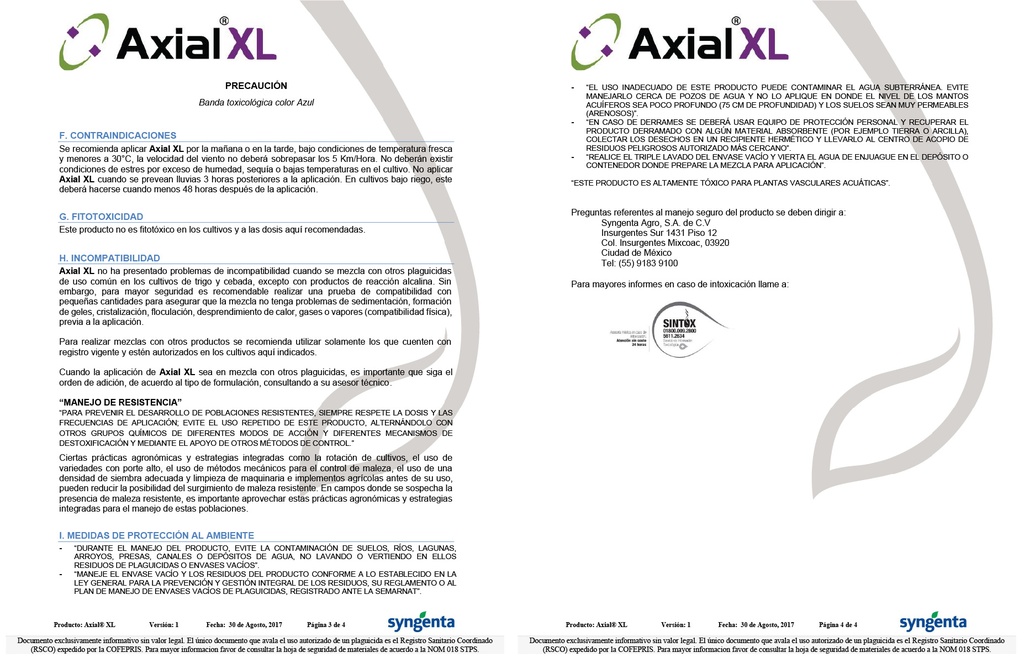 AXIAL XL (PINOXADEN) - BOTELLA 1L