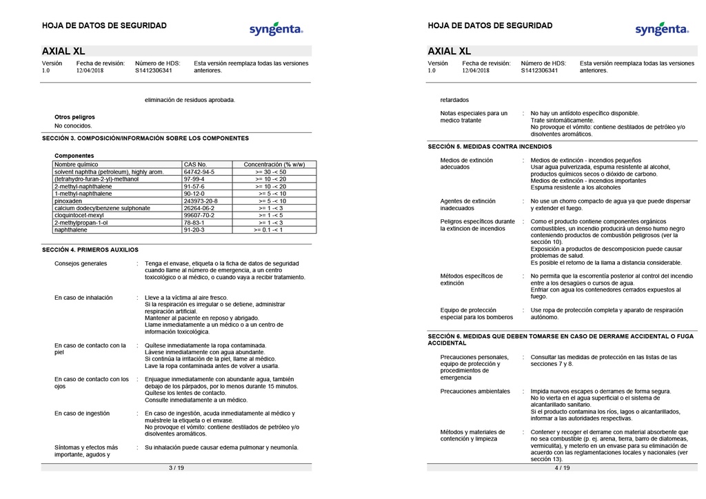 AXIAL XL (PINOXADEN) - BOTELLA 1L