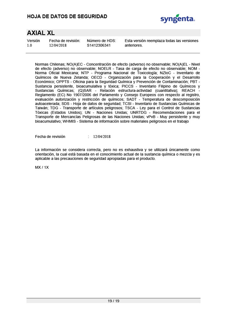 AXIAL XL (PINOXADEN) - BOTELLA 1L