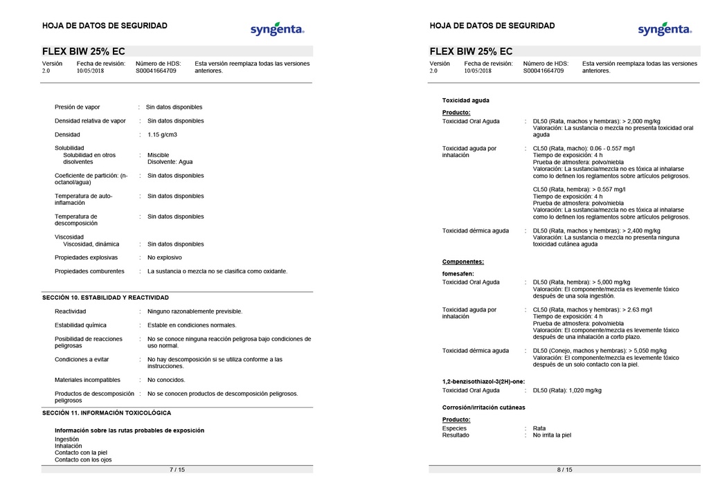 FLEX BIW (FOMESAFEN) - BOTELLA 1L