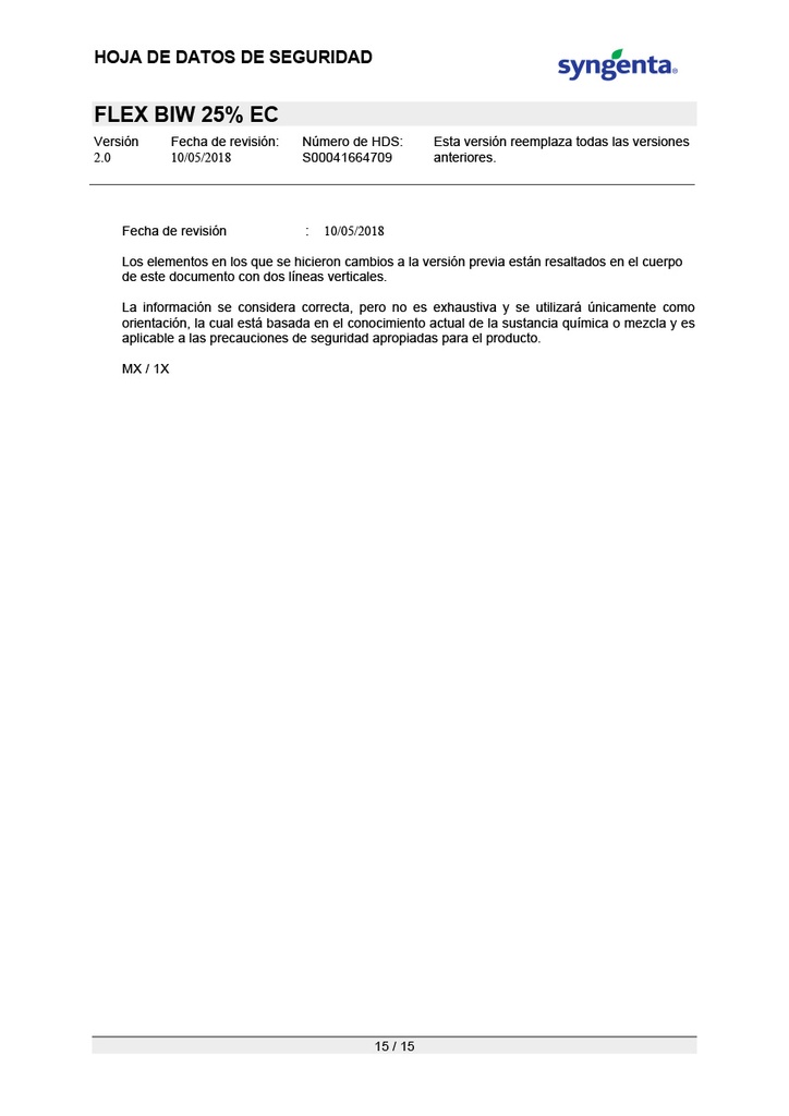 FLEX BIW (FOMESAFEN) - BOTELLA 1L