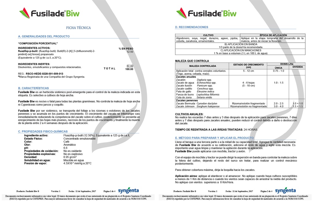 FUSILADE BIW (FLUAZIFOP) - BOTELLA 1L