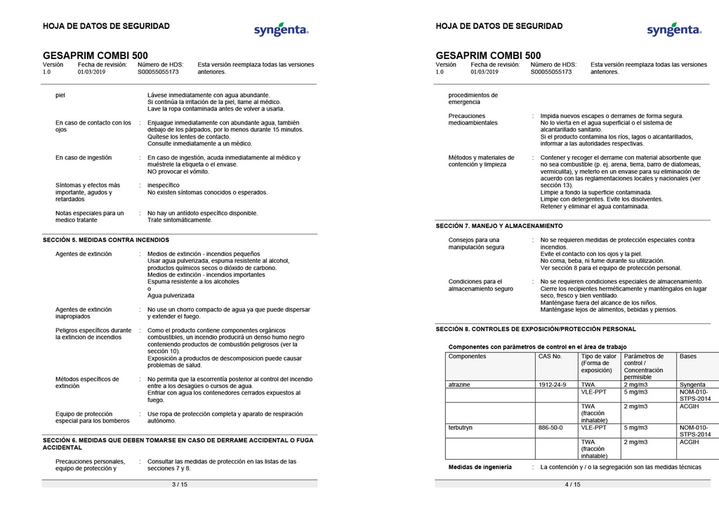 GESAPRIM COMBI 500FW - BOTELLA 1L