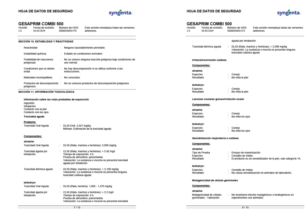 GESAPRIM COMBI 500FW - BOTELLA 1L